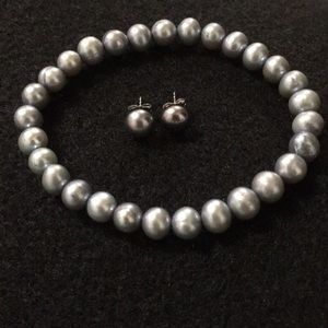 Pearl Bracelet & Earring Set